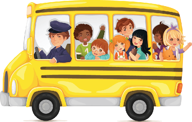 Yellow School Bus Full Of Cute And Clipart