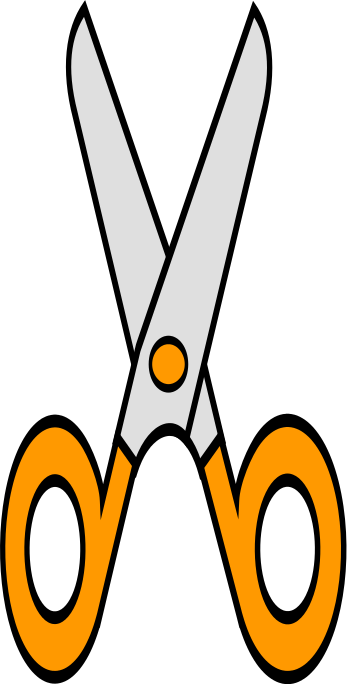 Scissors Orange Education Supplies Scissors Transparent Image Clipart