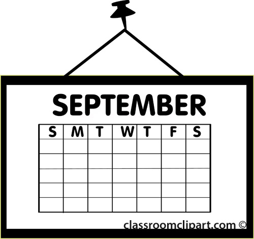 September Calendar West Arundel Creative Arts Clipart