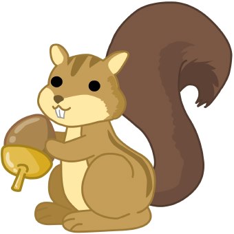 September Squirrel With Nuts Dayasrioke Top Clipart