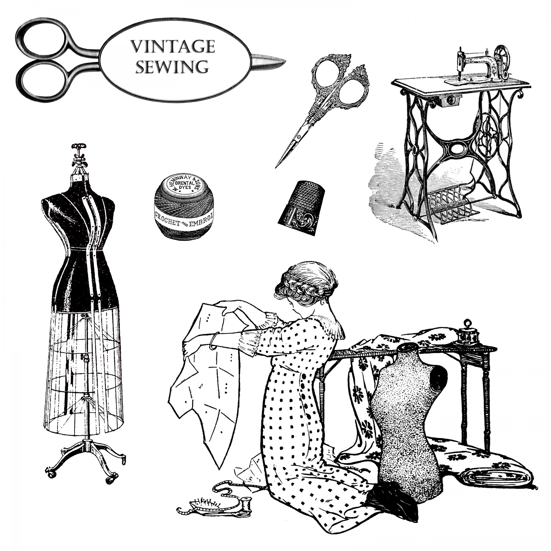 Vintage Sewing Stock Photo Public Domain Pictures Clipart