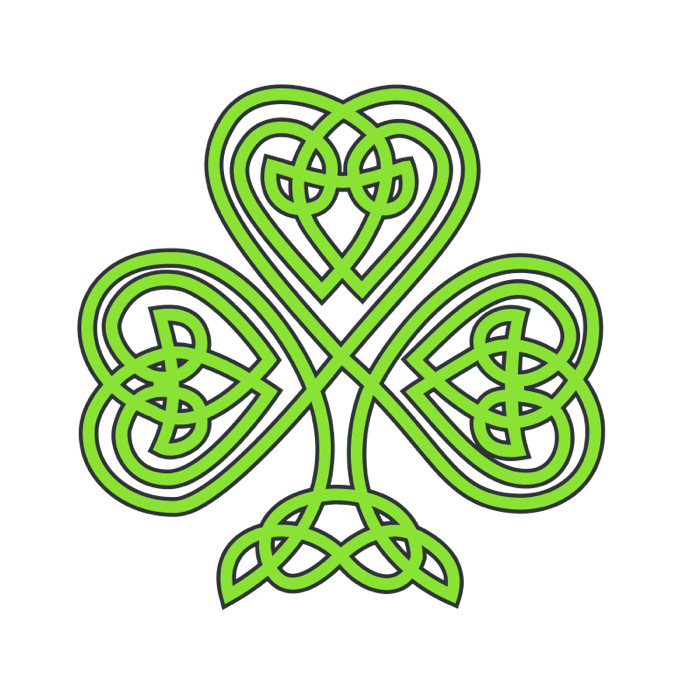 Clipart Of Shamrocks And Four Leaf Clovers Clipart