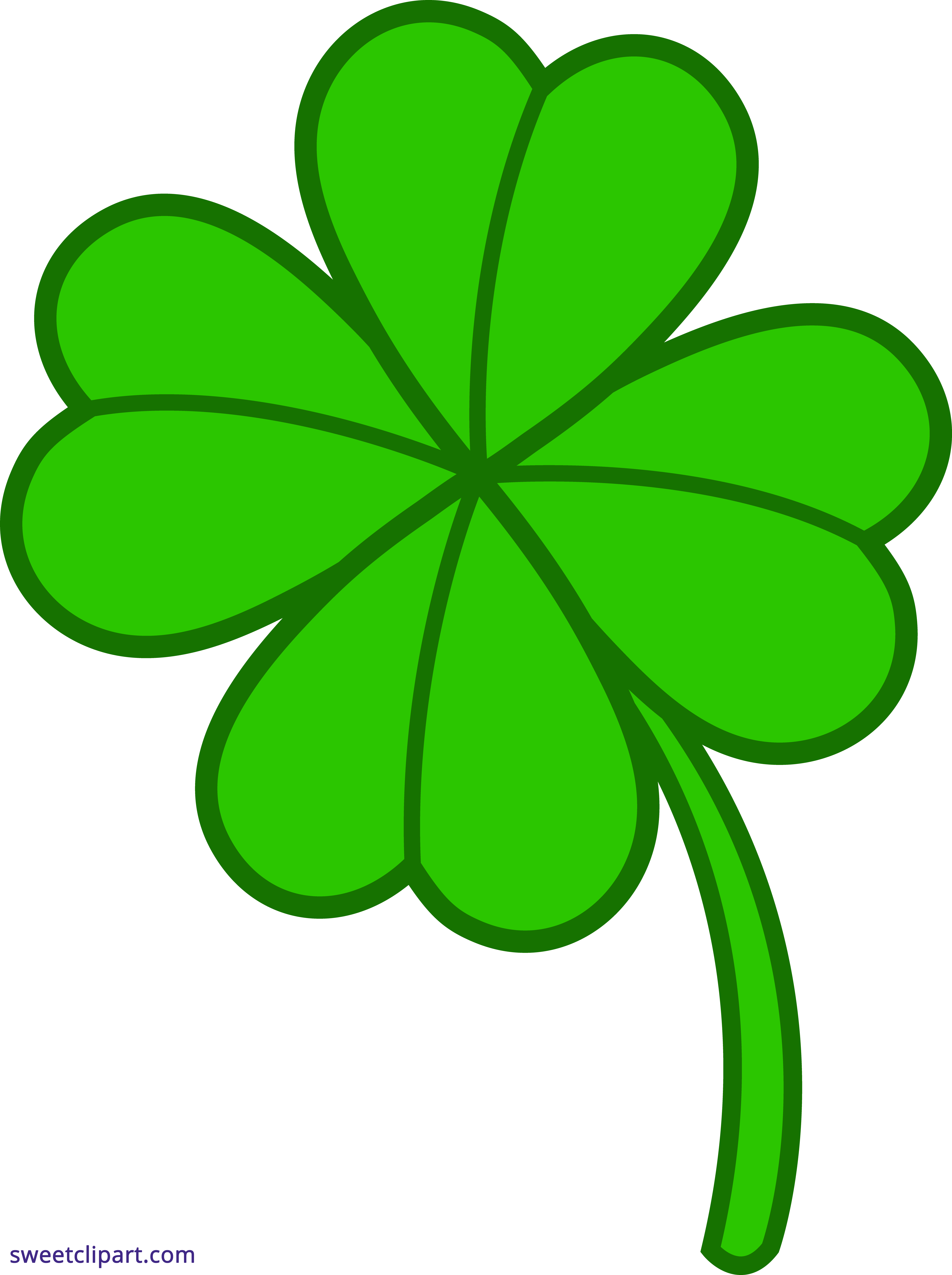 Clover Openclipart Lucky Shamrock Vector Four-Leaf Clipart