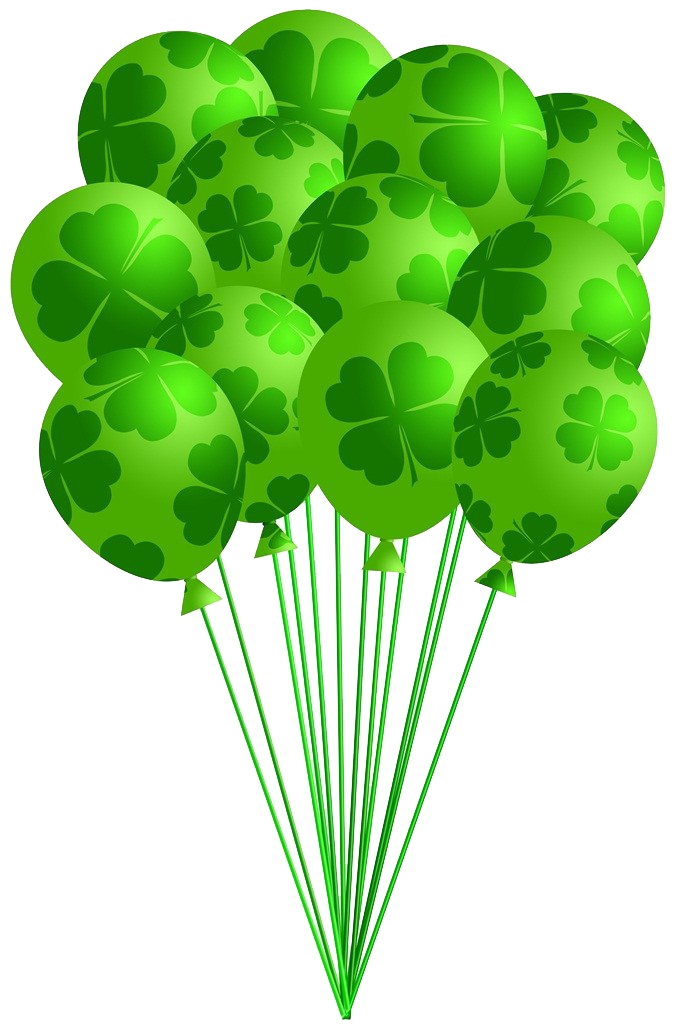 Clover Balloon Day Shamrock Saint Patrick'S Clipart