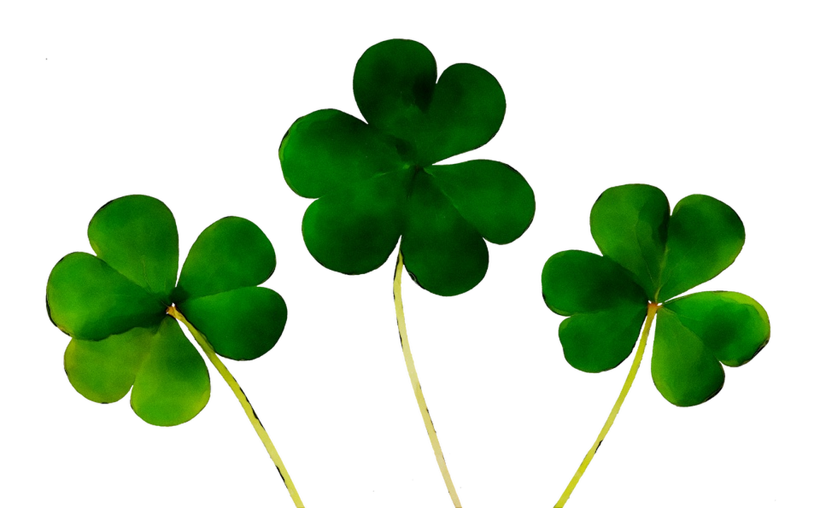 Clover Day Shamrock Four-Leaf Saint Patrick'S Luck Clipart