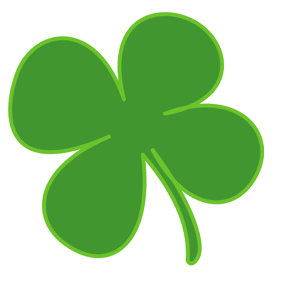 Clover Ireland Patrick'S Shamrock Four-Leaf Saint Day Clipart