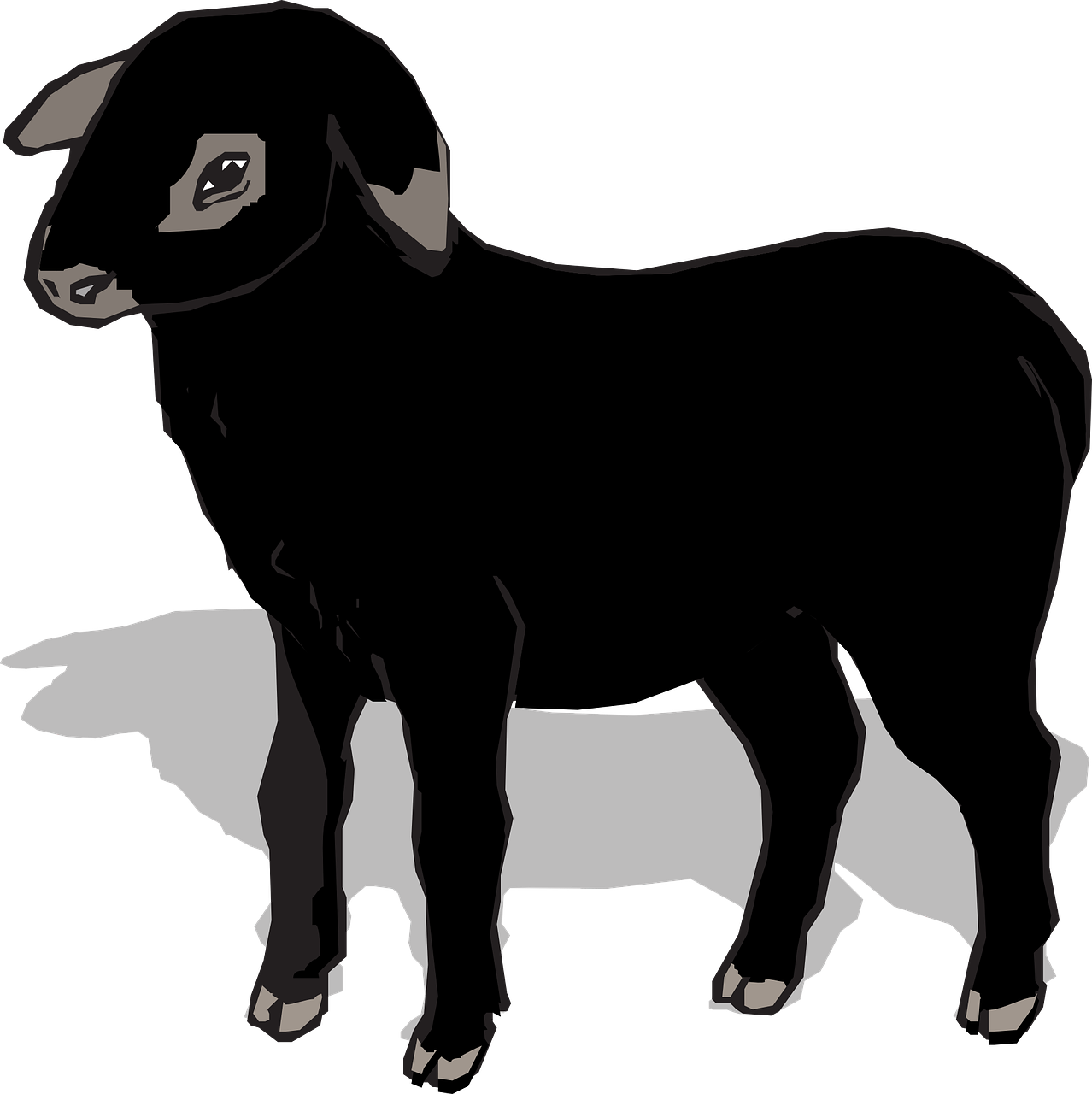 Sheep Black PNG Image High Quality Clipart