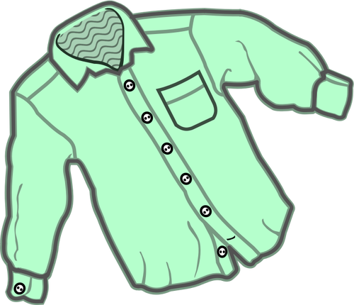 Line Art Drawing Of A Simple Shirt Clipart