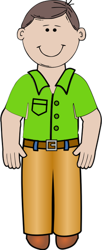 Of Daddy In Green Shirt Clipart