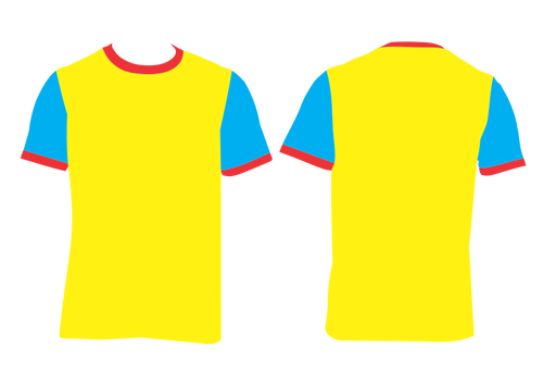 Colorful Front And Back Shirt Clipart