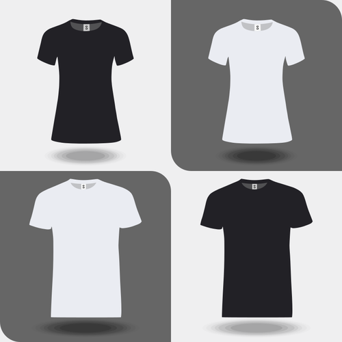 T-Shirts Gray Scale Clipart