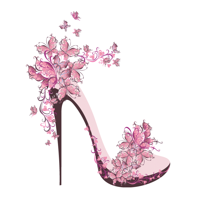 Pink Photography Wedding High-Heel High Footwear Shoe Clipart