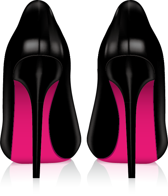 Material Royalty-Free High Bag Stiletto Vector Shoe Clipart