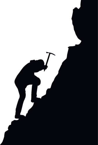 Mountaineering Silhouette Clipart