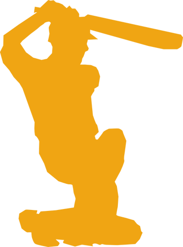 Cricket Player Silhouette Clipart