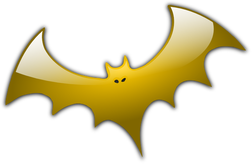 Yellow Bat Silhouette Clipart
