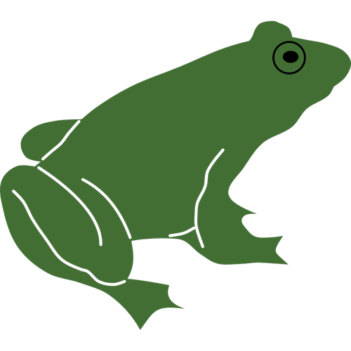 Frog Silhouette With Black Eye Clipart