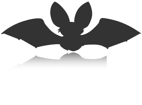 Silhouette Of Black Bat Clipart