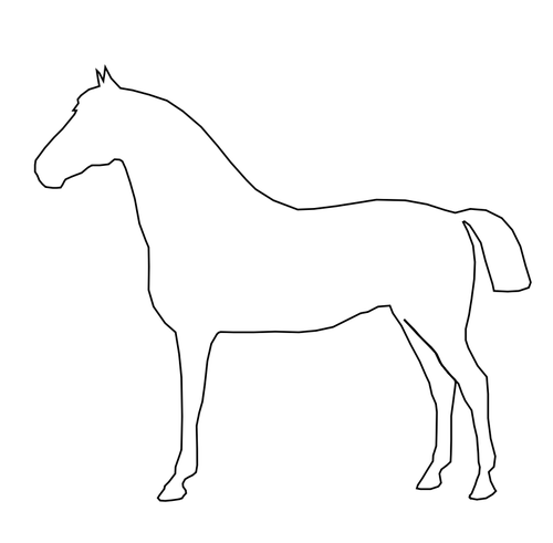 Of Standing Horse Outline Clipart