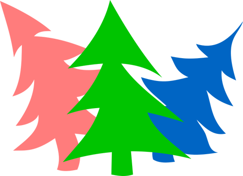 Christmas Tree Silhouettes Clipart