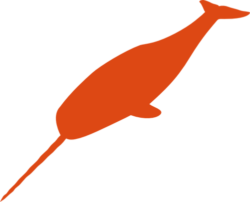 Small Narwhal Silhouette Clipart