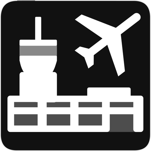 Airport Terminal Silhouette Clipart