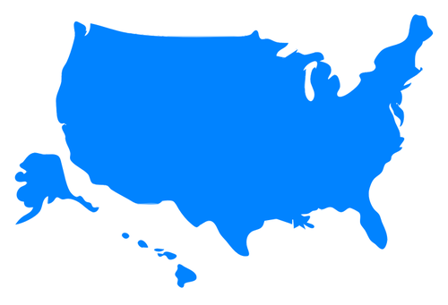 Usa Map Silhouette Clipart