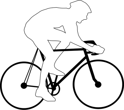 Cyclist Silhouette Clipart