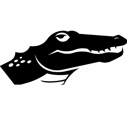 Crocodile Head Silhouette Clipart