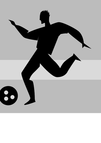 Silhouette Illustration Of Soccer Player Clipart