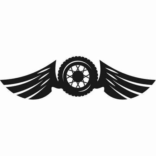 Wing Wheel Silhouette Clipart