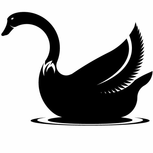 Swan Silhouette Clip Art Clipart