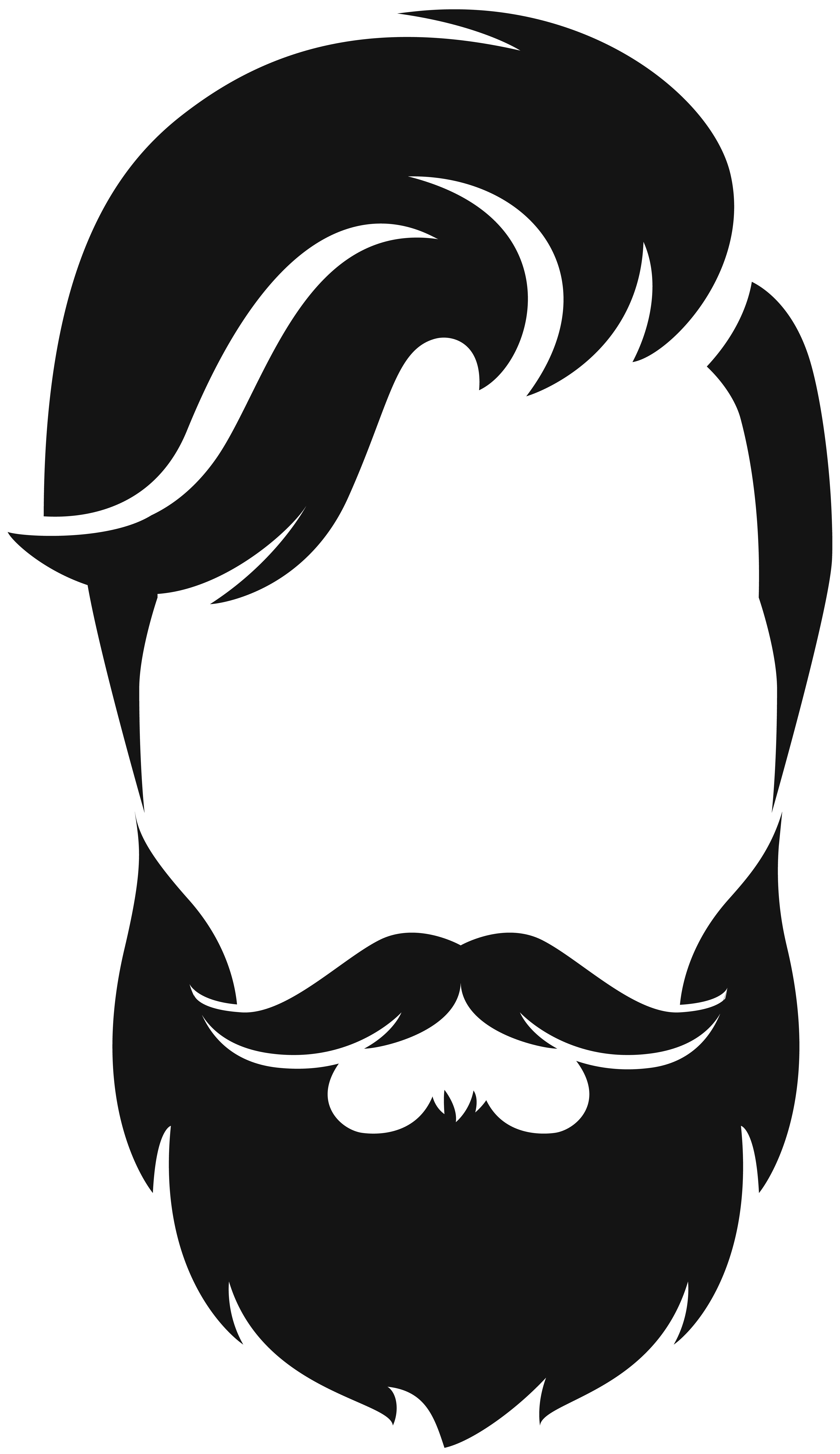 Hair Moustache Style Silhouette Beard Free Transparent Image HD Clipart