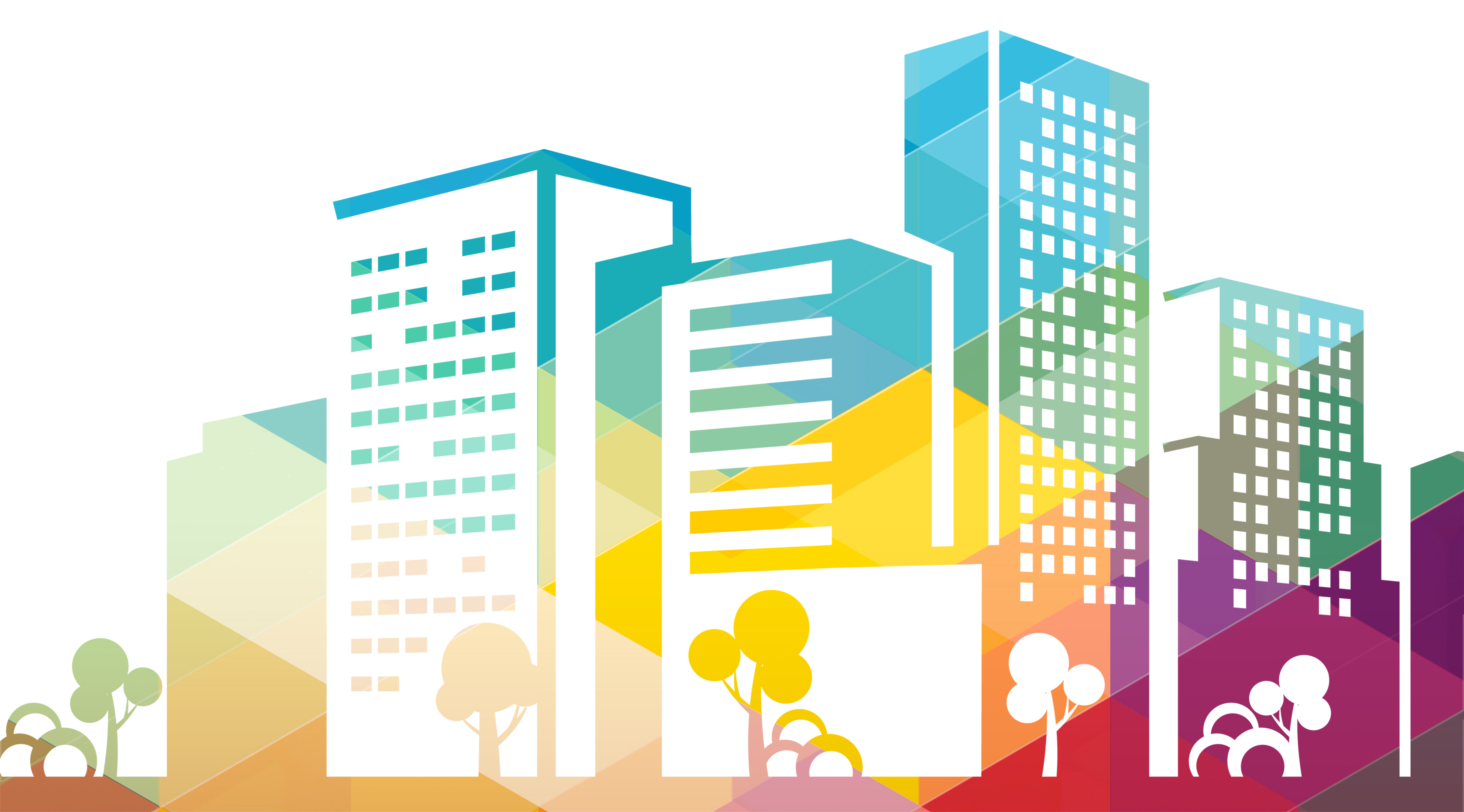Building City Silhouette Color Hollow Cityscape Icon Clipart