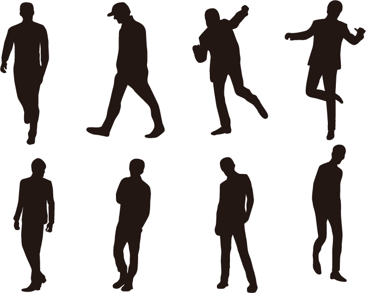Vector Silhouette People Free Download Image Clipart
