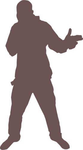 Silhouette Of Cool Dude Clipart