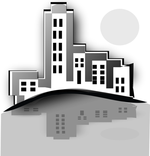 Silhouette Of Buildings Clipart