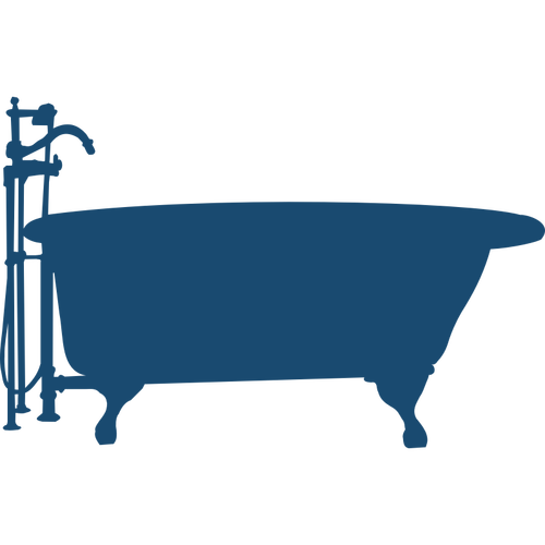 Bath Tub Silhouette Clipart