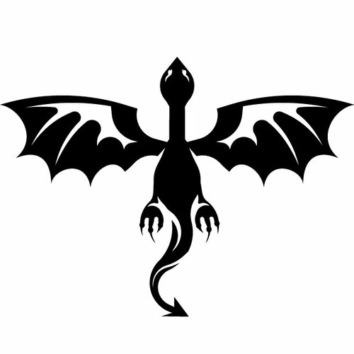 Flying Dragon Silhouette Clipart