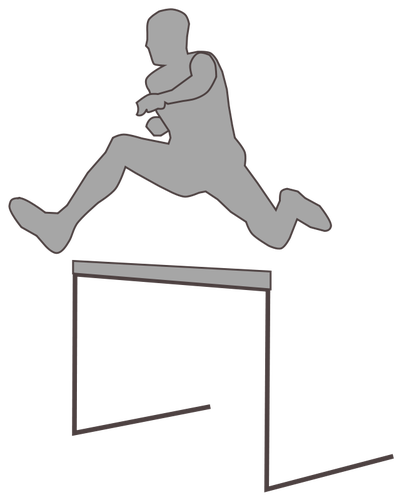 Silhouette Of An Athlete Clipart