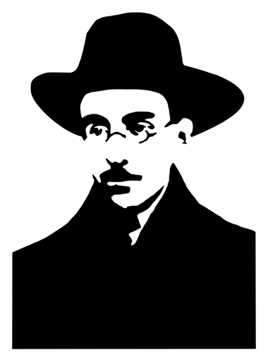 Silhouette Of Portrait Of Fernando Pessoa Clipart