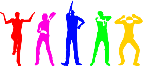 Silhouettes Of Dancers Clipart