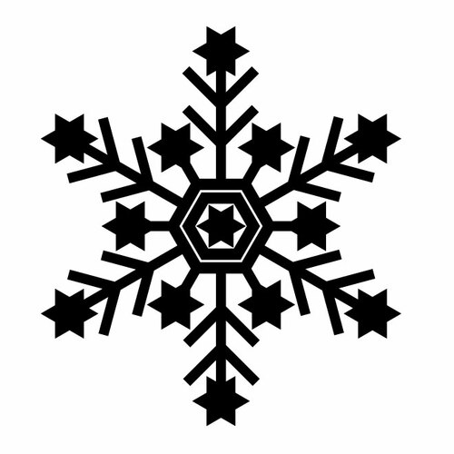 Snowflake Silhouette Symbol Clipart