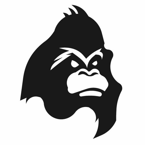 Gorilla Ape Face Silhouette Clipart