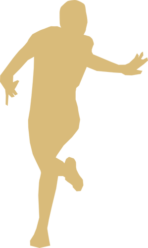 Silhouette Of Young Athlete Clipart