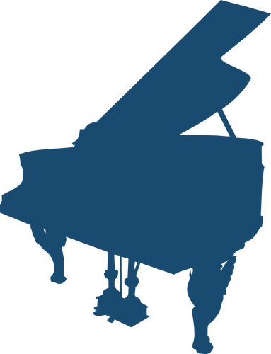 Large Piano Silhouette Clipart