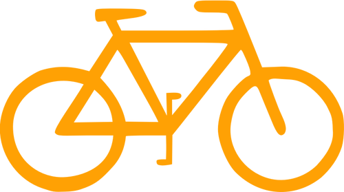 Yellow Bicycle Silhouette Clipart