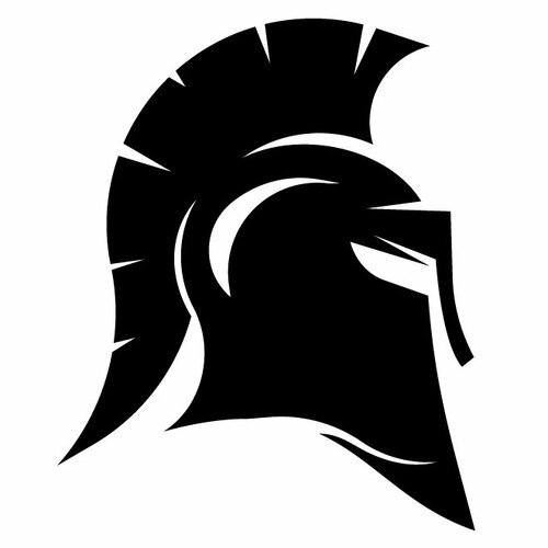 Spartan Helmet Silhouette Clipart
