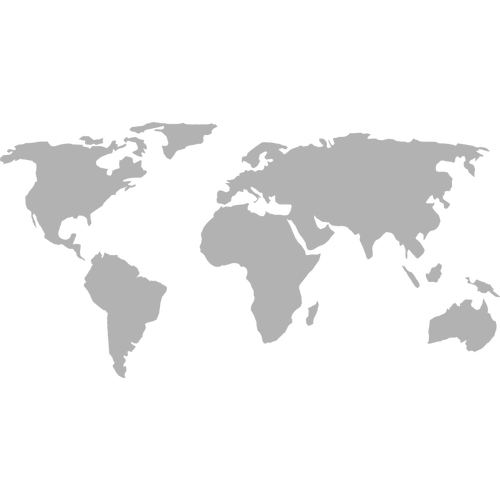 Silhouette Of Political World Map Clipart