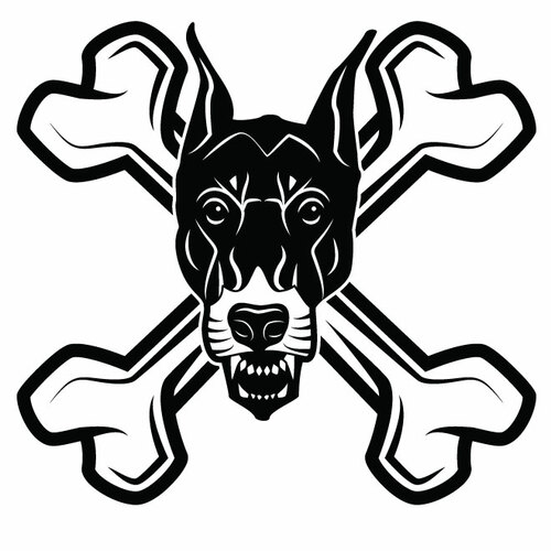 Dog Head Logo Silhouette Clipart
